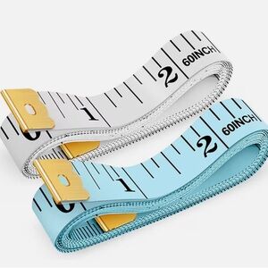 🏷️ BIN 🏷️ (2) New Blue -Soft Ruler 60-Inch Double-Sided Measuring Tape
